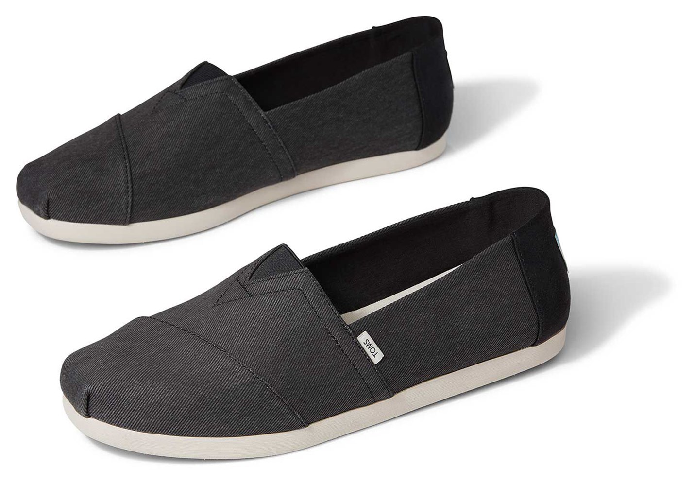 Toms Espadryle Męskie Czarne - Alpargata Eco Dyed Twill - 01PDBNXSG